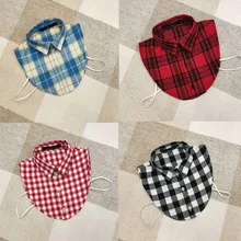 Лидер продаж; съемная рубашка с имитацией воротника для маленьких мальчиков и девочек; детская рубашка; модная клетчатая рубашка с имитацией воротника для детей; одежда для студентов