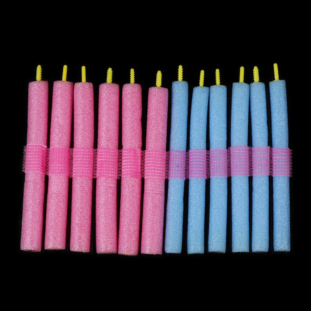 

12pcs/set Soft Foam Sponge Hair Roller Curler Hair Twist Curly Stick Maker Hairstyling DIY Tool