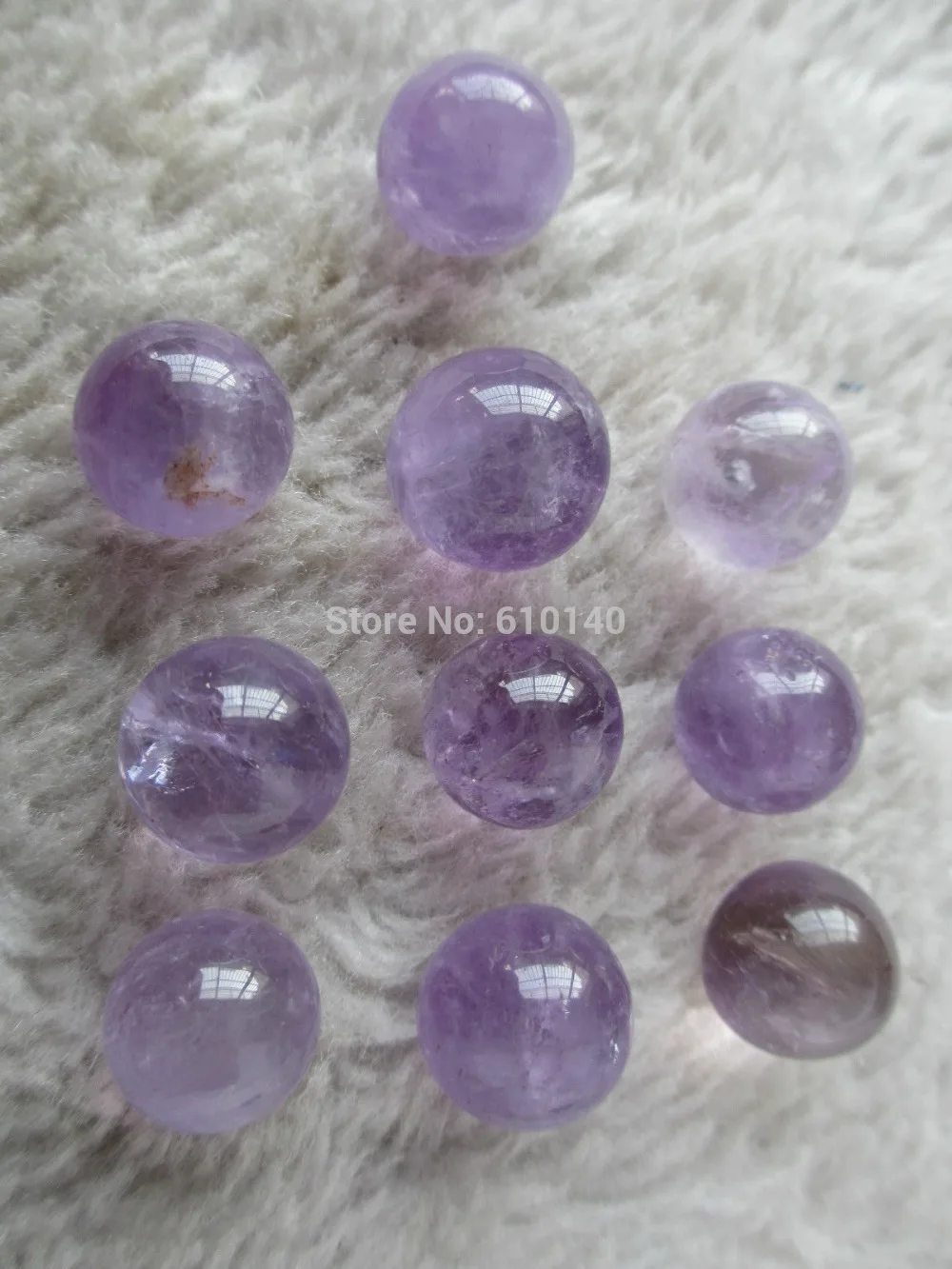 

TOP!!! 10pc NATURAL AMETHYST QUARTZ CRYSTAL SPHERE BALL HEALING