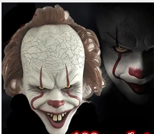 Светодиодный Pennywise страшный клоун Джокер маска страшная Маска Клоун для косплея вечерние маски реквизит Стивен Кинг это Маска Клоун для косплея Вечерние