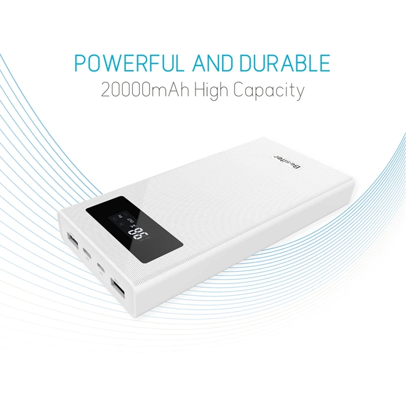  Besiter Power Bank 20000mah Mobile Phone Charger For Mobile Phones External Battery Packs Dual Inpu