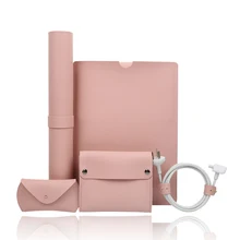 Для MacBook Air 11,6 12 сумка для ноутбука рукав 5 в 1 защитный костюм Pro retina 13,3 15,4 чехол Мышь Pad Мощность чехол мыши Компьютерные Pou