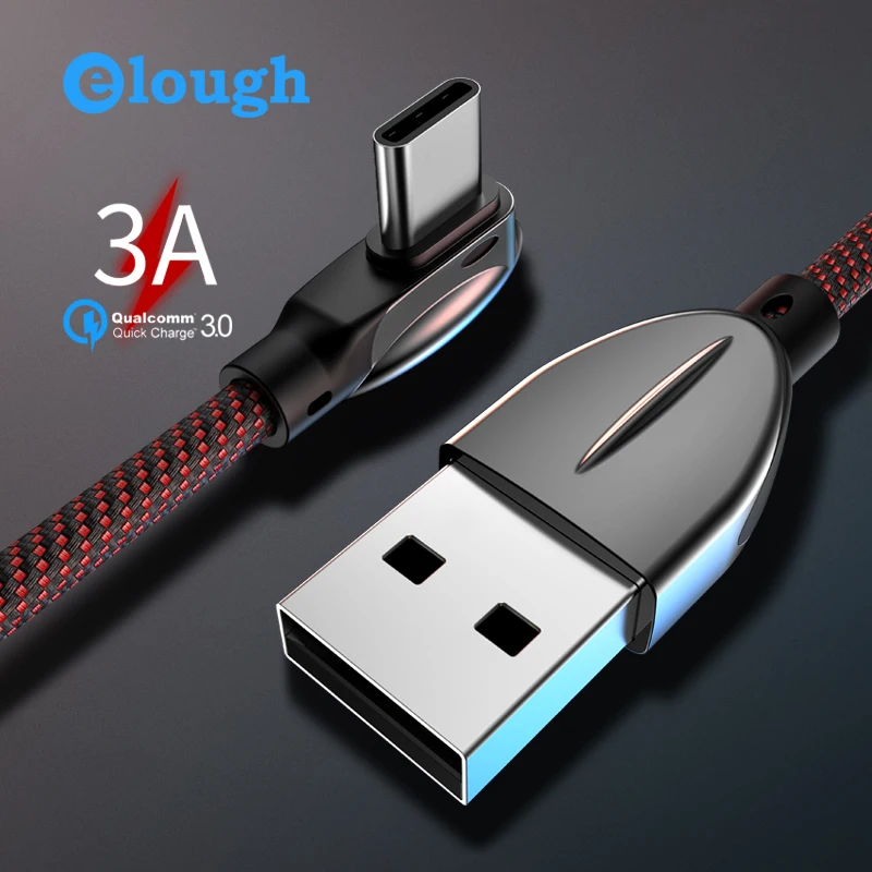 

Elough mobile phone game usb type c cable for samsung s9 s8 note 9 8 huawei xiaomi type-c fast charging metal usb cable wire