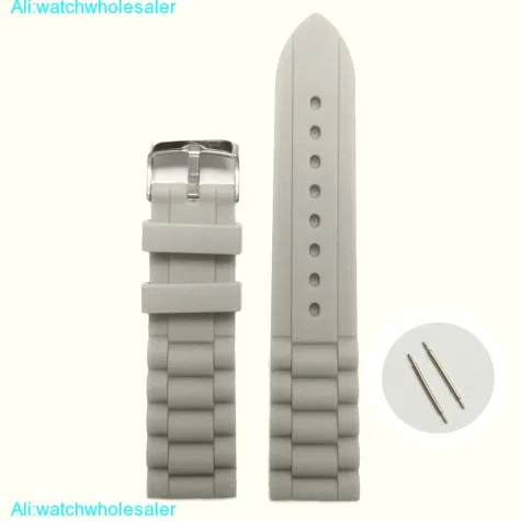 20mm New Light Grey Silicone Jelly Rubber Unisex Watch Band Straps WB1002S20JB
