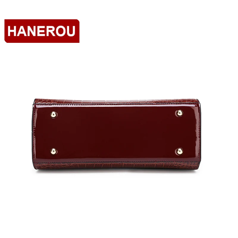 HANEROU Ретро Аллигатор сумка набор женские сумки + кошелек высокое качество