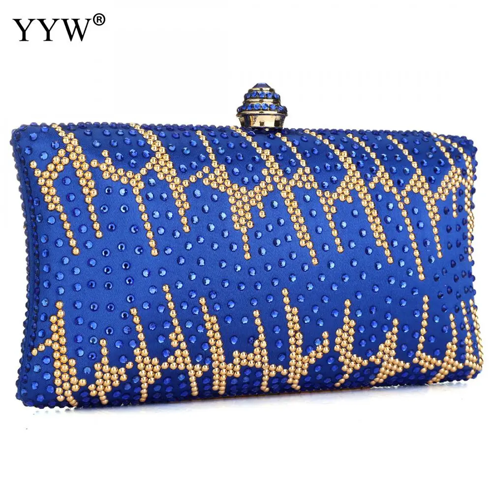 

evening Clutch Bag Designer Jewelry 2019 chain shoulder bags party rhinestone clutches rivet wedding purse women's bag fashion