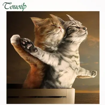 

Diamond Embroidery Animals Cartoon Diy Painting Cross Stitch Kits Diamond Mosaic Titanic Cat Crystal Embroidery Needlework