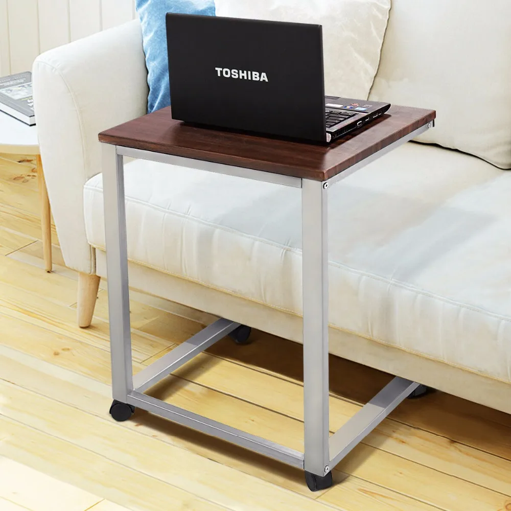 Giantex Coffee Tray Sofa Side End Table Modern Lap Stand TV Snack Ottoman Couch Room Rolling Living Room Side Table HW54185
