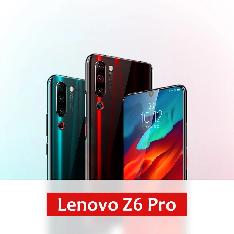 Lenovo Z6 Pro с глобальной ПЗУ, 8 ГБ, 128 ГБ, Восьмиядерный процессор Snapdragon 855, дисплей 6,39 дюйма, 1080 P, сканер отпечатков пальцев, смартфон, задняя камера 48 МП, четыре камеры