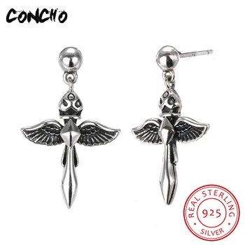 

2018 Hot Sale Time-limited Classic None Party Brinco Concho Jewelry 925 Sterling Animal Drop Earrings For Women