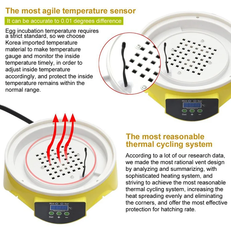 Симпатичный мини-инкубатор для яиц, курица, утка, птица, голубь, перепелиная инкубатория, цифровой регулятор температуры, перепелиный инкубатор