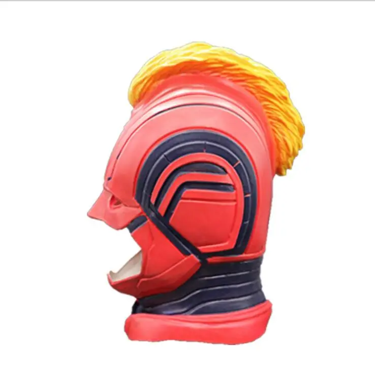 2019 Avengers Endgame Superhero Captain Marvel masks Carol Danvers Cosplay Accessories Props Surprise Lady Latex Headwear