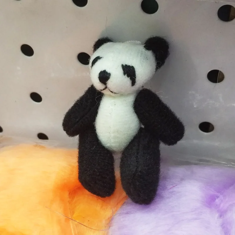 

10pcs 6CM Panda Plush Stuffed Toys , Delicate Key Ring Chain , Key Hook Clip Plush Panda Toys , Mini Stuffed Animal Panda Toys