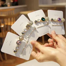 4 стильные роскошные заколки для волос с кристаллами и жемчугом, золотые заколки для волос для женщин, ювелирные аксессуары, новинка