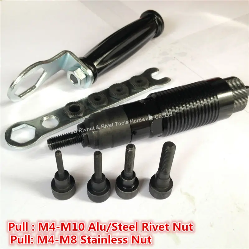 Cordless Drill rivet nut tool kits M4 M10 battery Riveter Nut Adaptor