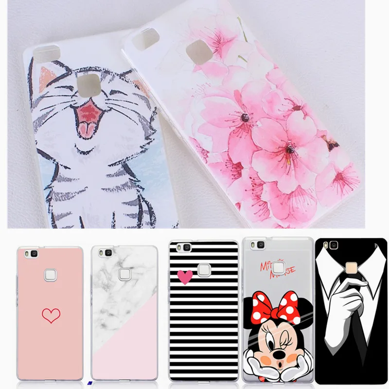 Fashion Cover For Huawei P20 Lite Case Soft TPU Love Heart Painting Back Mate 10 P10 P8 2017 P9 Mini |