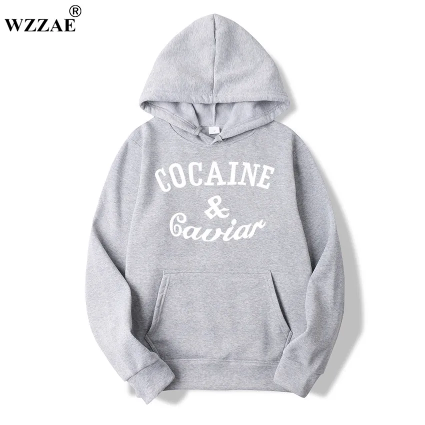 WZZAE кокаин худи "икра" Для мужчин Толстовка с капюшоном в стиле хип-хоп, свитера, зимний и осенний женский свитер, стильный Для Мужчин's Повседневное брендовая одежда Размеры S-XXXL