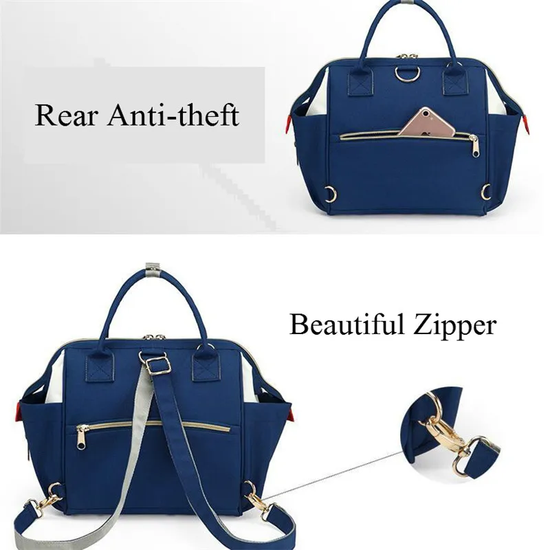 Hot Mom Outdoor Nappy Changing Diaper Bags Mother and Baby Tote Bags Multi-functional Shopping Fashion Handbag Messenger Bags 04