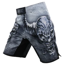 ММА бокс Спорт Фитнес череп личности дышащие свободные большой размер шорты тайские кулак Брюки Бег бои BJJ ММА шорты
