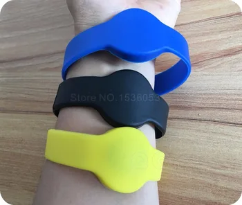 

100pcs Silicone RFID Wristband With 1k S50, RFID Bracelet Protocol ISO 14443A, 13.56MHz for swimming pool Free Shipping