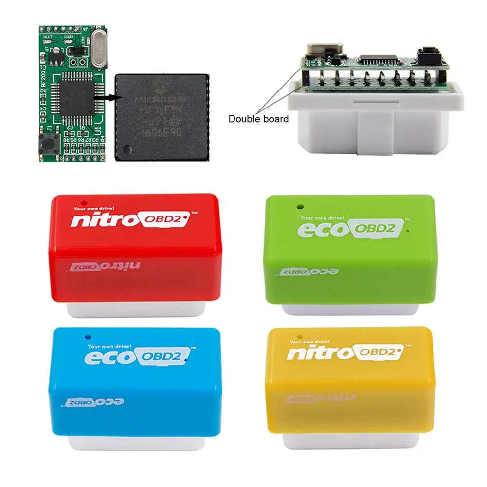 Умный двухчиповый привод Nitro PCB NITROOBD2 ECOOBD2 ECO OBD2 Nitro OBD2 коробка чип оригинальная бензиновая заглушка дизельная экономия топлива