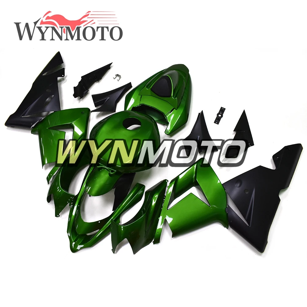 

Motorcycles ABS Injection Full Fairings For Kawasaki ZX-10R ZX10R 2004 2005 Motorbike Fairing Kits Shinny Green Black Bodywork