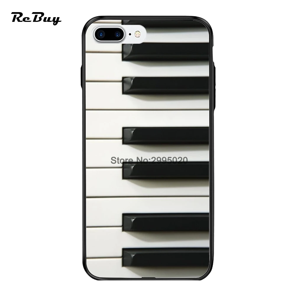 Ultra-thin Protect Back Covers Piano Keyboard Keys Case for iPhone X 8 7 6 6S Plus Hard PC&ampTPU 4.7 Inch/5.5 Inch |