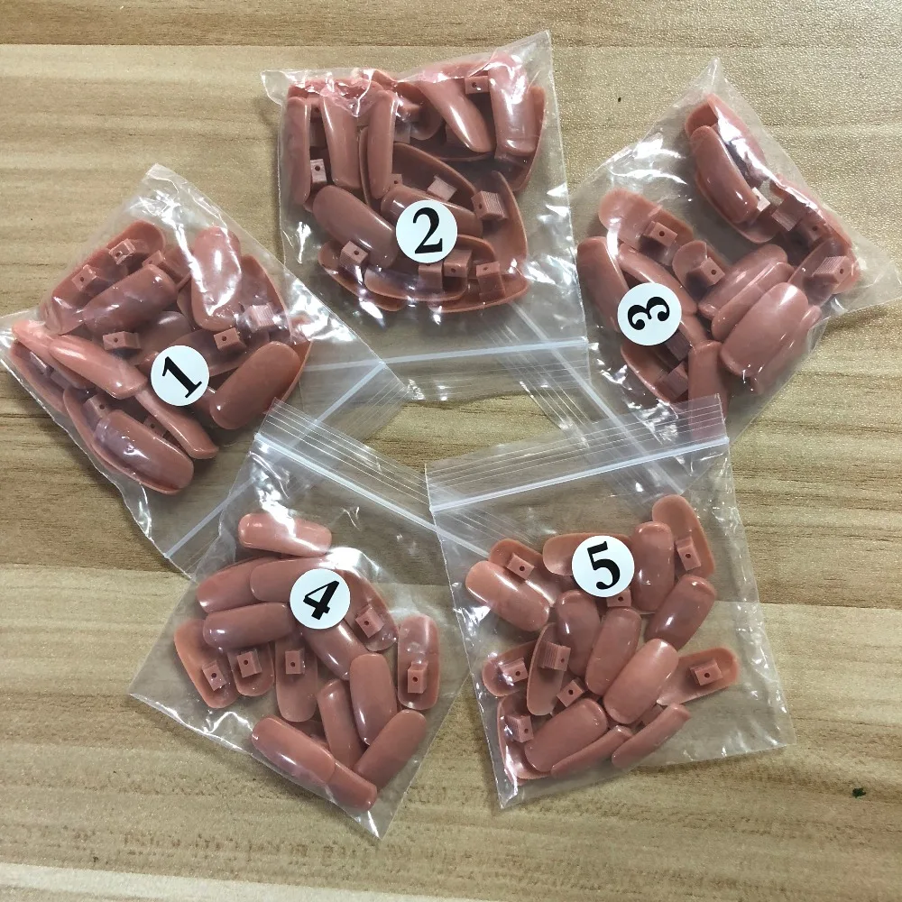 

200 pcs False nails Professional Nail Tool for Practice Hand Nail Manicure Tools Contains 5 Sizes