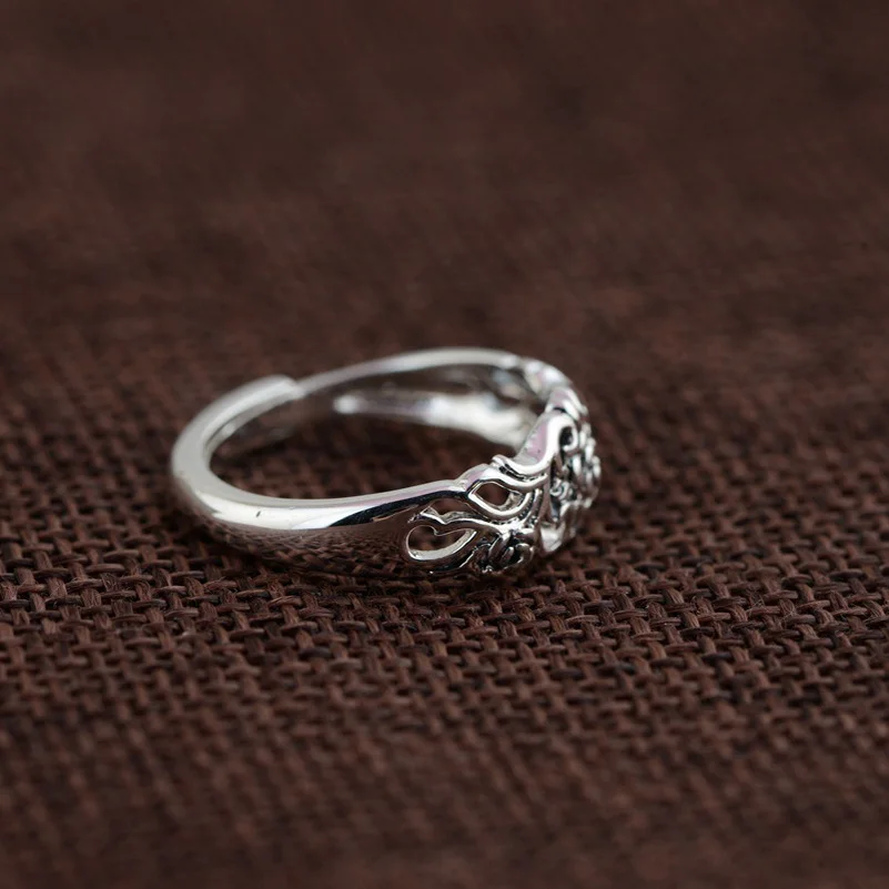 FNJ S925 Тайский серебряные кольца для мужчин ювелирные изделия 925 пробы Серебряное кольцо anillos мужской открытый размер