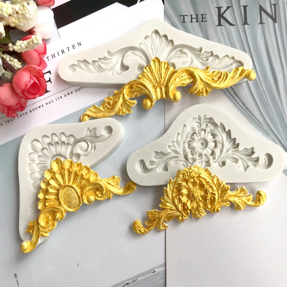 3 вида стилей Европейский ретро кружева Форма силиконовые Sugarcraft формы 3D Еда Класс