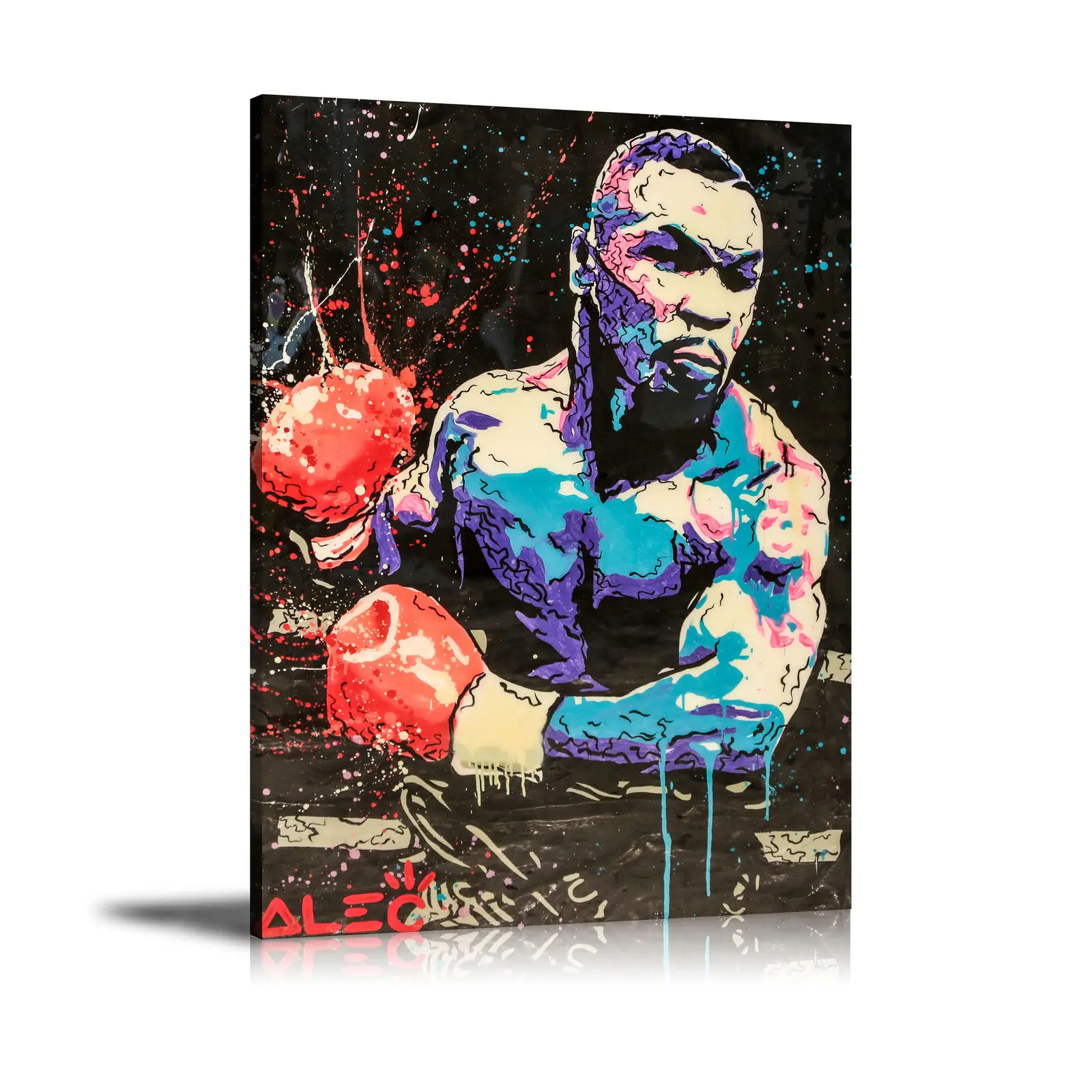 

Alec Monopolys "Boxing Mike Tyson" Abstract Wall Art Oil Painting Poster Canvas Painting Print for Living Room Home Decor