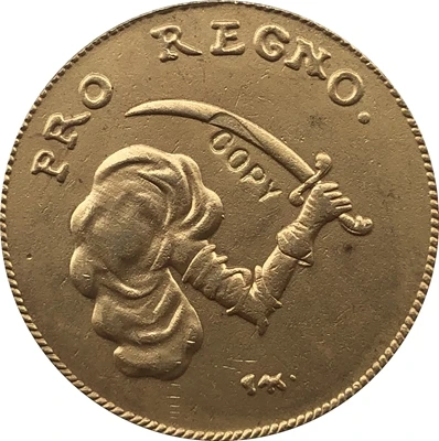24 K позолота Польша 1697 копия монет 21 9 мм|copy|copy coins |