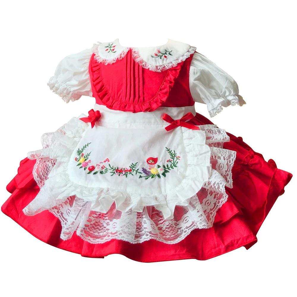 Эксклюзивные Детские платья ручной работы; платье с вышивкой для девочек; Детские бальные платья с короткими рукавами в стиле Лолиты; одежда в испанском стиле для младенцев