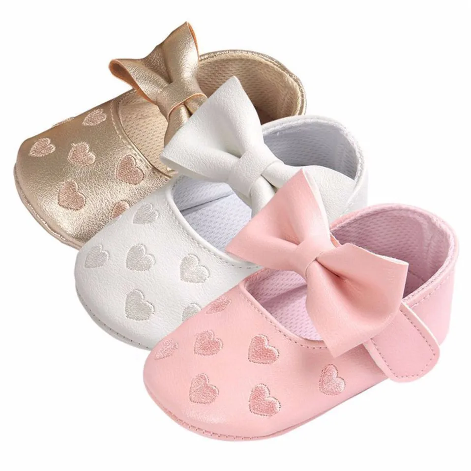 Baby PU Leather Baby Boy Girl Baby Moccasins Moccs Shoes Bow Fringe Soft Soled Non-slip Footwear Crib Shoes