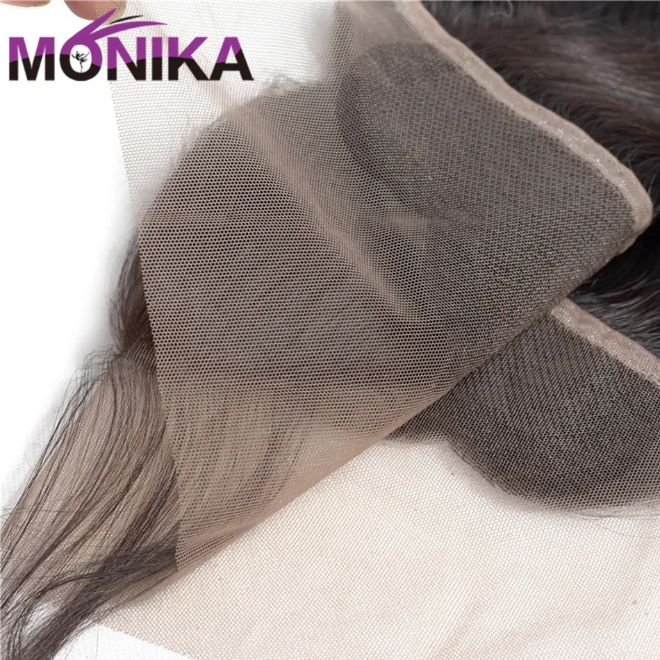 Monika Hair Peruvian Deep Wave Closure 13x4 Ear To Ear Lace Frontal Closure 130% Density Non Remy Human Hair Swiss Lace Closure