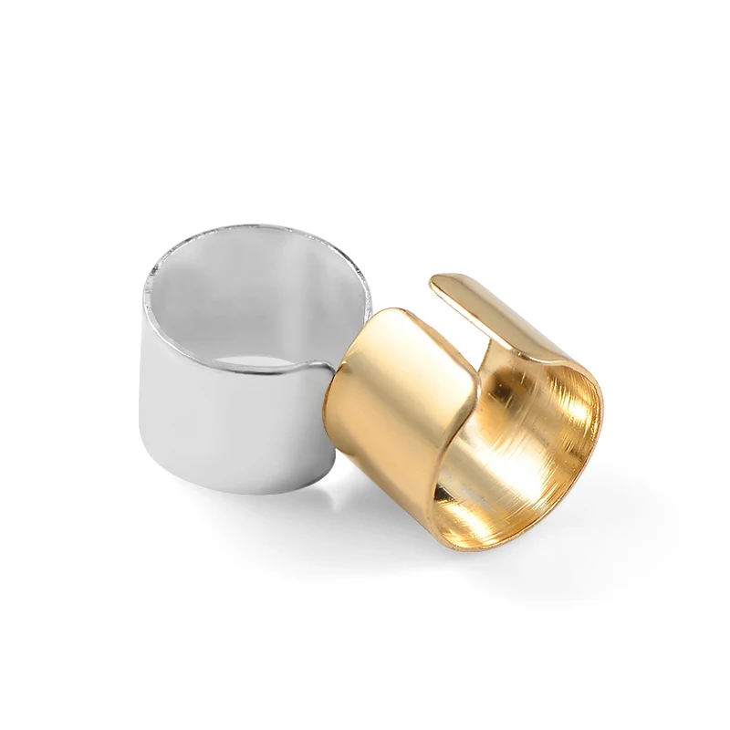 Simple Creative Pierced Ear Cuffs Punk Stainless Steel Gold Silver Color Clip Earrings Women Men Hip Hop Earrings Brincos