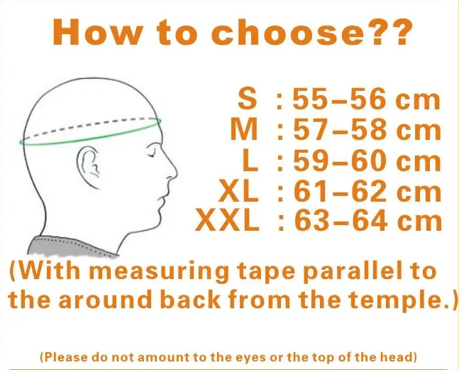 Helmet sizes