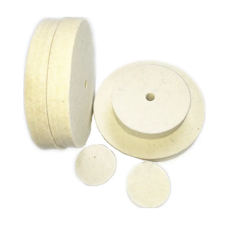 2pcs 8/" Wool Felt Polishing Buffing Wheel Jade Metal Mirror Surface Finish Bench