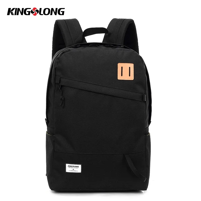 Kingslong Для женщин рюкзак Водонепроницаемый нейлон Сумки 15.6 дюймов ноутбук рюкзак Daypacks Рюкзаки школьная сумка для подростков - Цвет: black