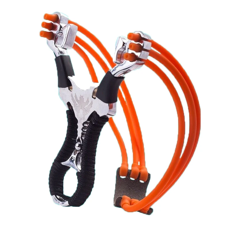 

Scoutdoor Powerful Stainless Steel Outdoor Sling Shot with Aim Point Rubber Band Tubing Slingshot Hunting Catapult Stone Hunting