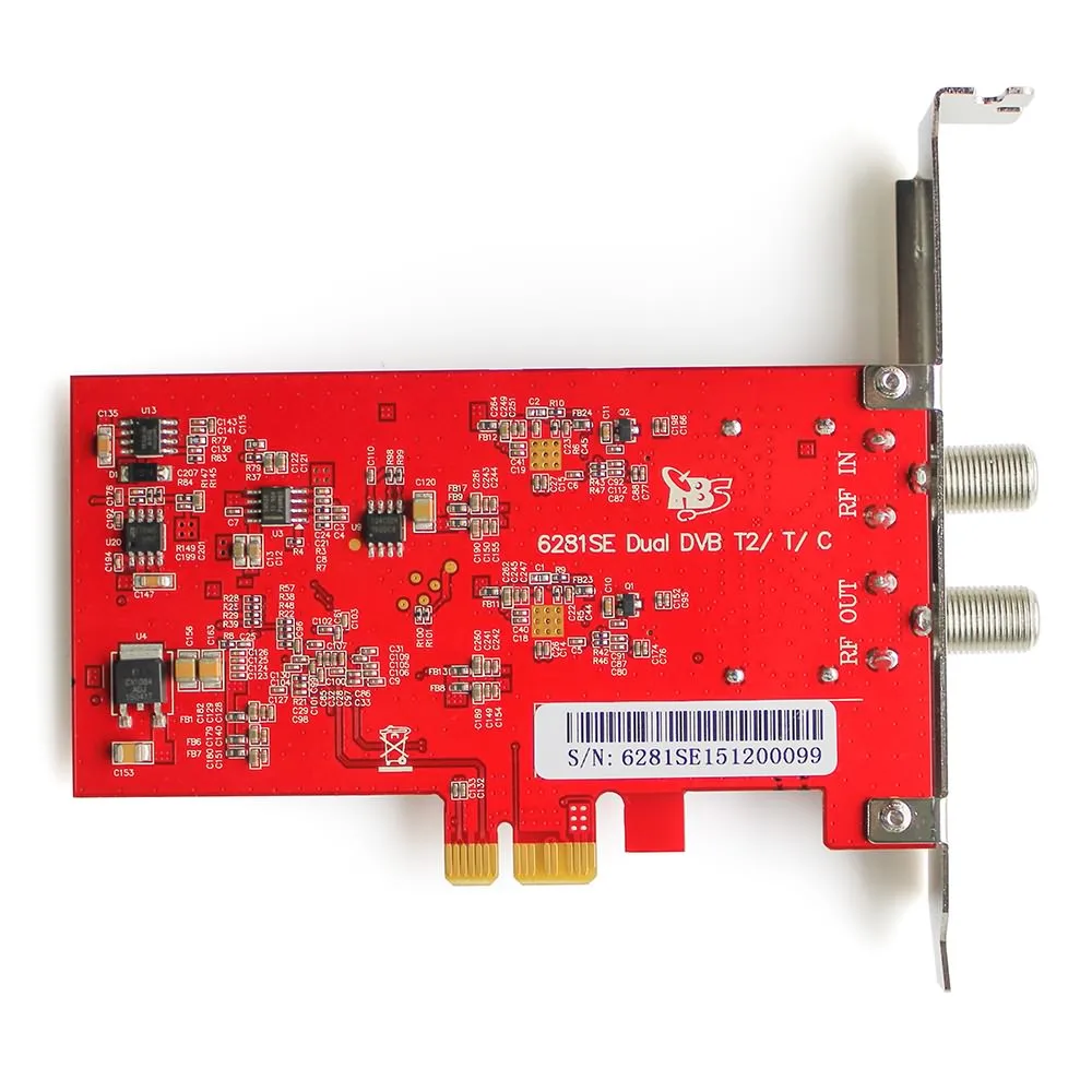 TBS6281SE двойной тюнер DVB-T2/T/C PCIe карта