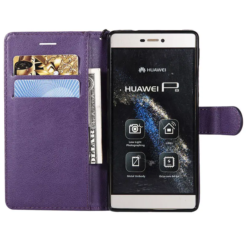 Чехол для Huawei P8 GRA UL10 5 2 Роскошный кожаный чехол бумажник телефона P 8 UL00 L09