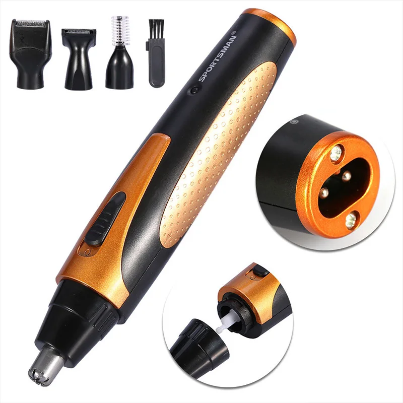 Дешево 4в1 набор электрическая машинка для стрижки волос Триммер прецизионный перезаряжаемый корпус бритва нос ухо тример Борода Усы машина для ре...