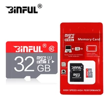 BiNFUL new fashion memory card 32GB 64GB micro sd card 8GB 4GB mini red TF Card memory stick for Mobile Phone free gift adapter