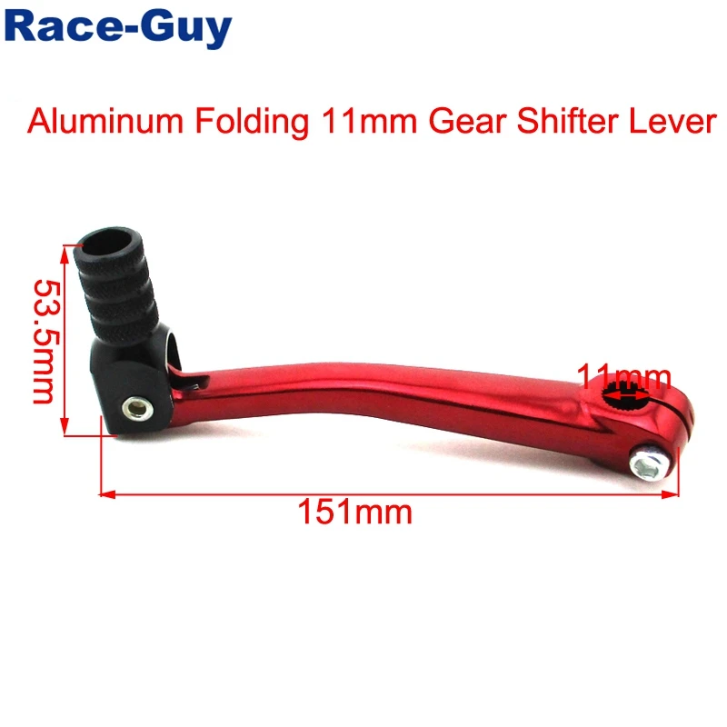 11mm Aluminum Gear Shifter Lever For Chinese Pit Dirt Bike Piranha Lifan YX DHZ 50cc 70cc 90cc 110cc 125cc 140cc 150cc 160cc