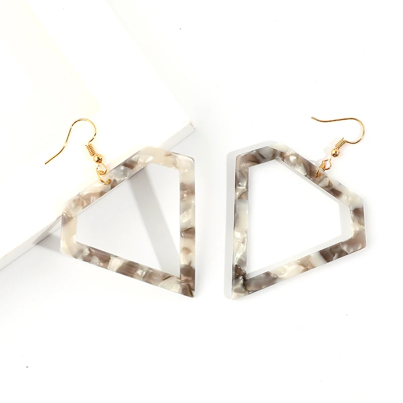 

ILYF Vintage Bohemian Earrings for Women Brincos Geometric Drop Earring Resin Earring for Women Elegant Design Jewelry wholesale