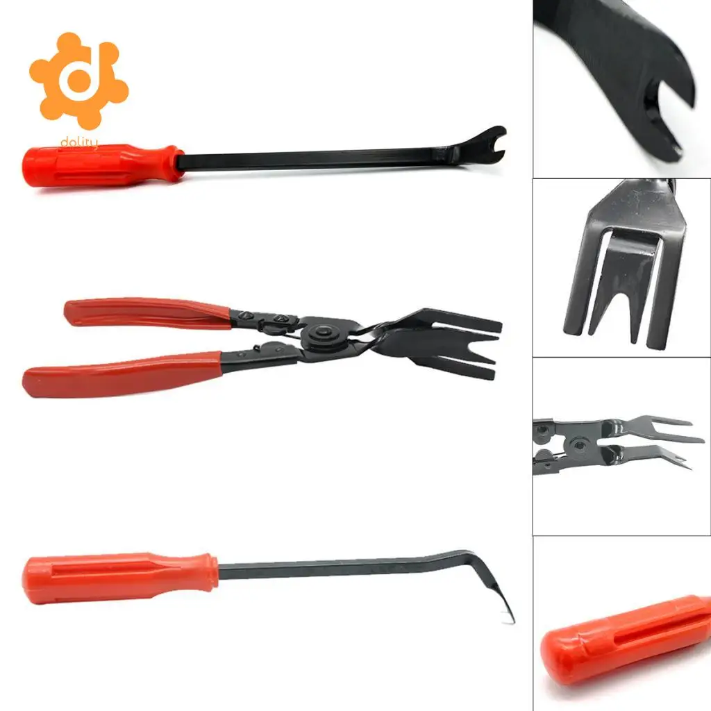 3 Pieces Car 6\`\` 8\`\` Screwdriver Door Panel Trim Clip Fastener Remove Tools