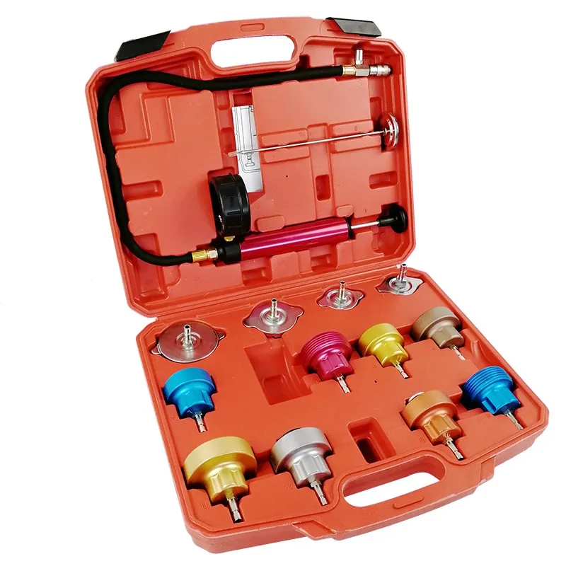 VicTsing 14PCS Universal Radiator Pressure Tester Kit Cooling System Test Detector Set Tools with Case                           (8)