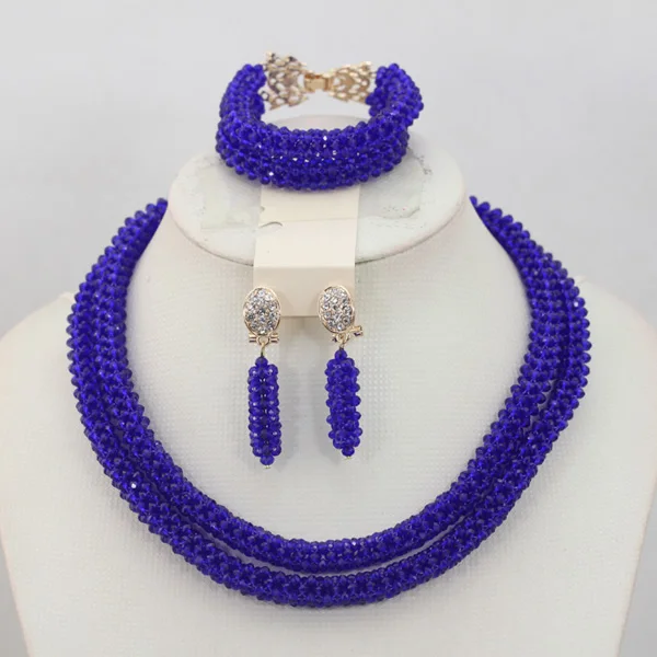 Уникальные африканские хрустальные бусины комплект ювелирных изделий королевский синий новый дизайн нигерийская Вечеринка ожерелье брас... Уникальные африканские хрустальные бусины комплект ювелирных изделий королевский синий новый дизайн нигерийская Вечеринка ожерелье брас...