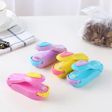 Случайный цвет маленький, ручной, для путешествий держатель зажима ручной давление нагревательный аппарат для запайки зажимов без запечатывания закусок мешок